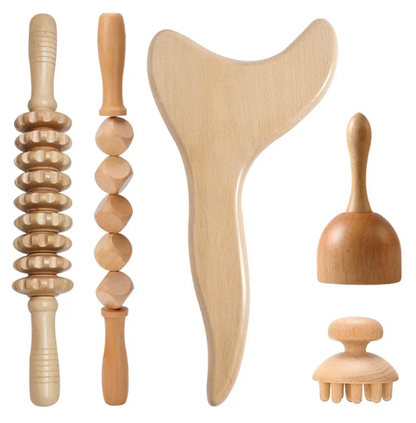 R02 / The Hand Massage Roller — Birch Wood