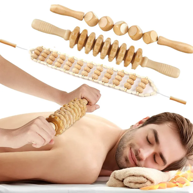 R02 / The Hand Massage Roller — Birch Wood