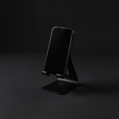 Pivot Adjustable Phone Stand on charcoal background - studio v2