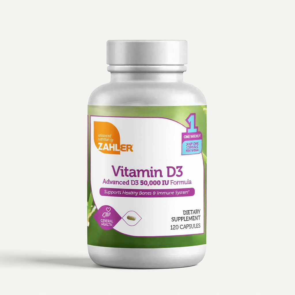 Vitamin D3 on warm off-white background - studio v2